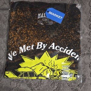 Arket Black and Yellow Graphic Tee